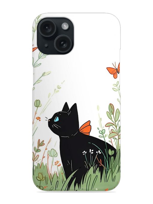 Cat With Butterfly Snap Case