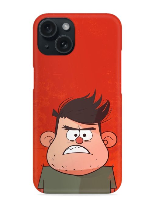 Cartoon Character With Angry Expression Snap Case