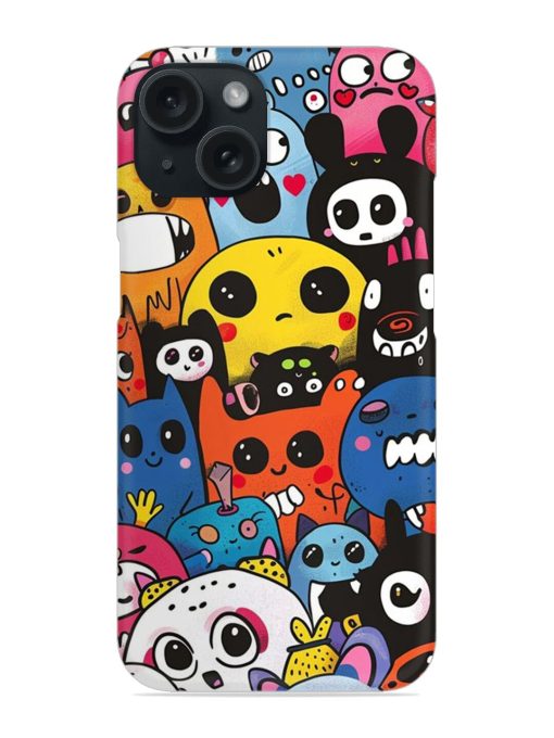 Crowd Of Cartoon Characters Snap Case