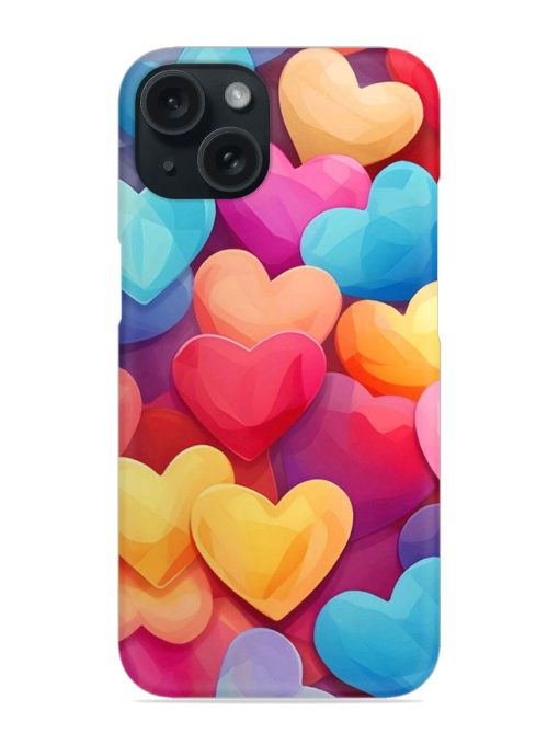 Colorful Heart Stone Snap Case