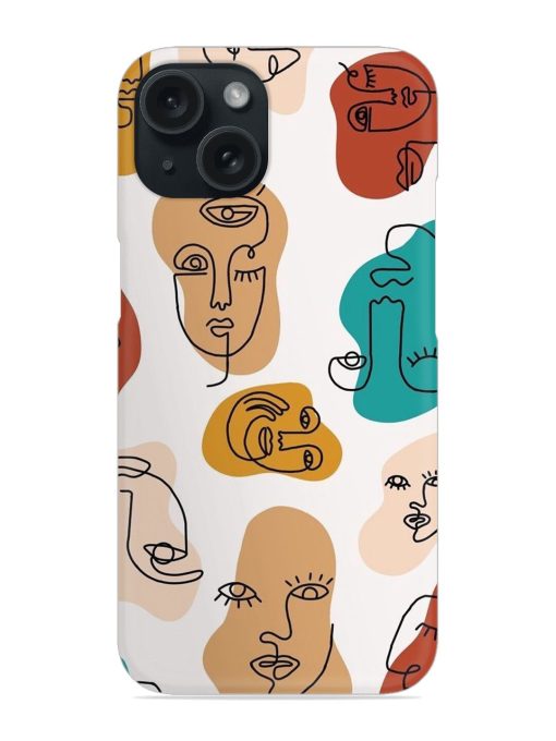 Abstract Faces Drawn In A Minimalist Style Snap Case