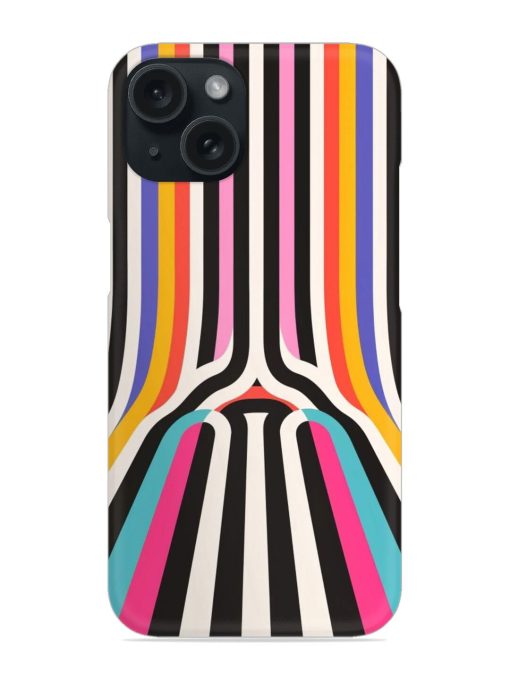 Illusion Created With Colorful Stripes Snap Case