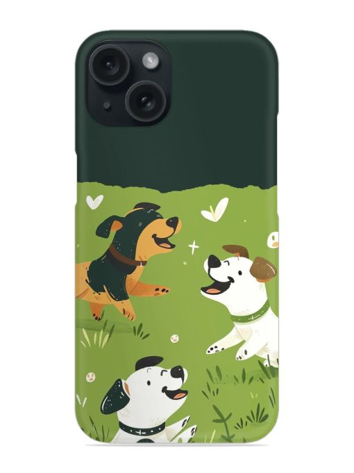 Cute Cartoon Dogs Playing Snap Case