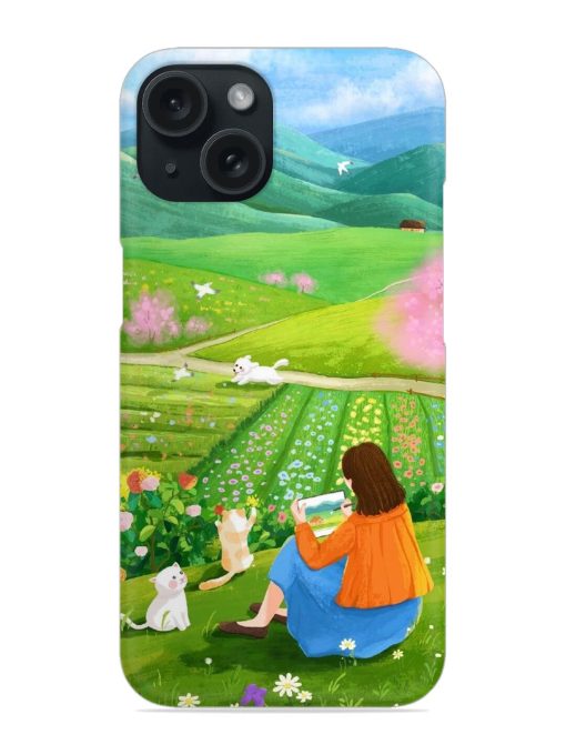 Cute Girl House Painting Snap Case