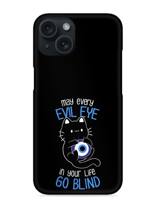 Cute Cartoon Cat With Blue Evil Eye Snap Case