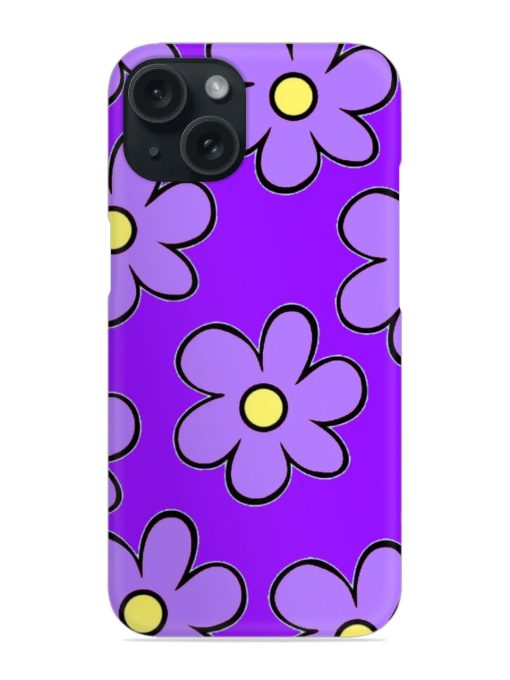 Cheerful Pattern Of Purple Flowers Snap Case