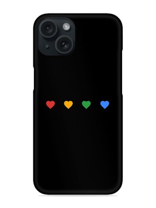 Colorful Four Hearts In A Row Snap Case