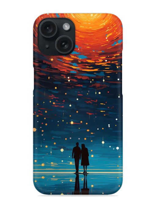 Couple Silhouettes With Starry Sky Snap Case
