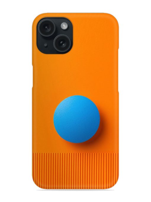 Blue Ball Resting On A Bright Orange Background Snap Case