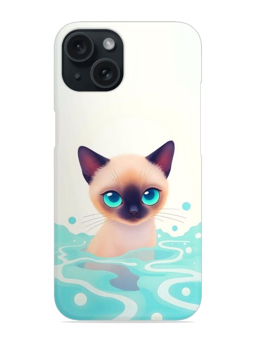 Cute Siamese Kitten Playing In The Water Snap Case