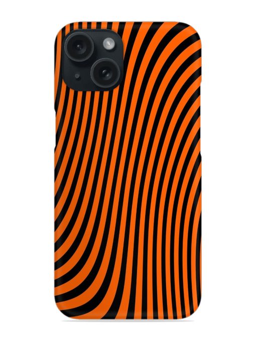 Orange Black Strips Snap Case