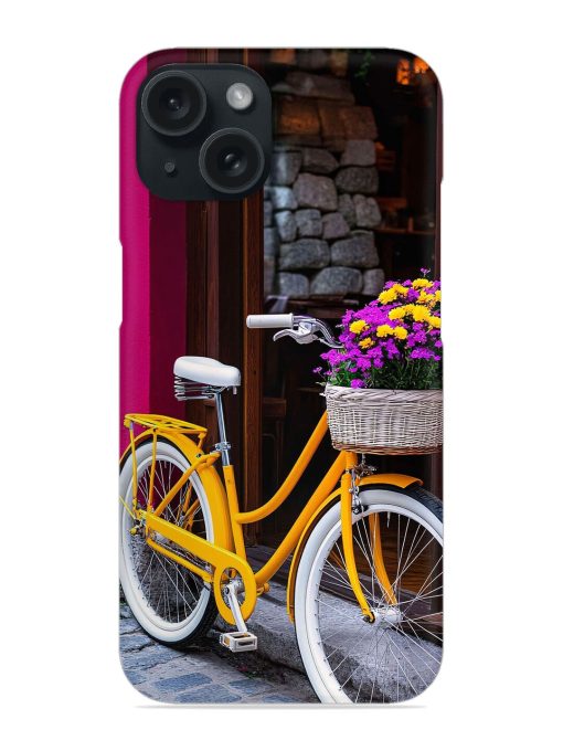 Yellow Bicycle Parked Snap Case