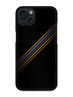 Black With Colorful Line Snap Case
