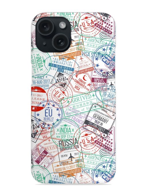 Passport Stamp Seamless Snap Case