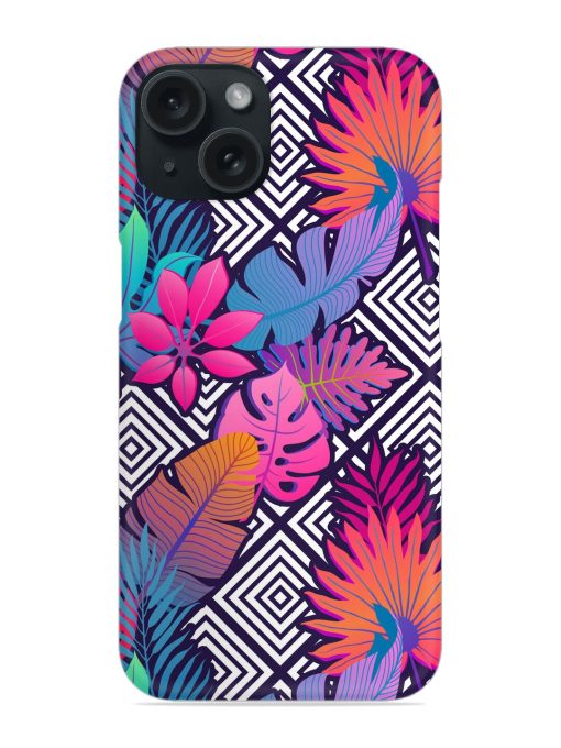 Exotic Leaves Flowers Snap Case