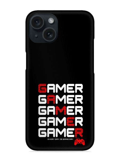 Gamer Typography Tee Snap Case