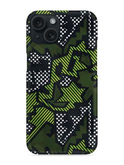 Green Color Geometric Snap Case