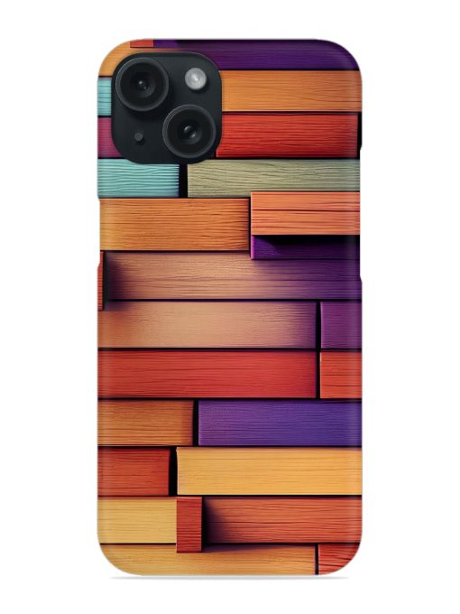 Wooden Colors Block Snap Case