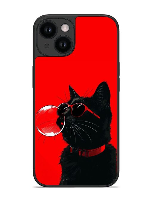 Black Cat With A Quirky Personality Glossy Soft Edge Case