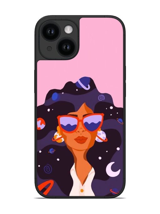 Space Hair Girl Glossy Soft Edge Case