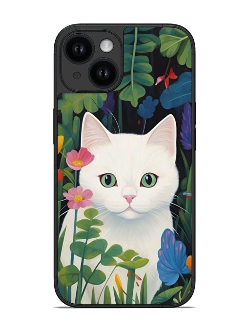 Cute White Cat Glossy Soft Edge Case