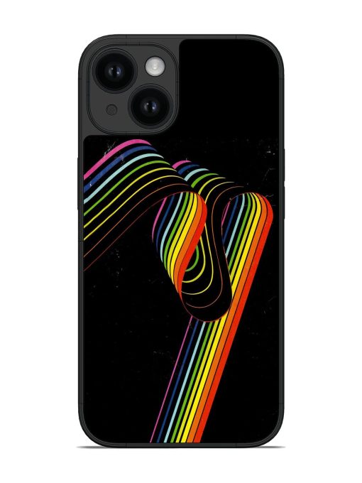 Rainbow Color Line Art Glossy Soft Edge Case