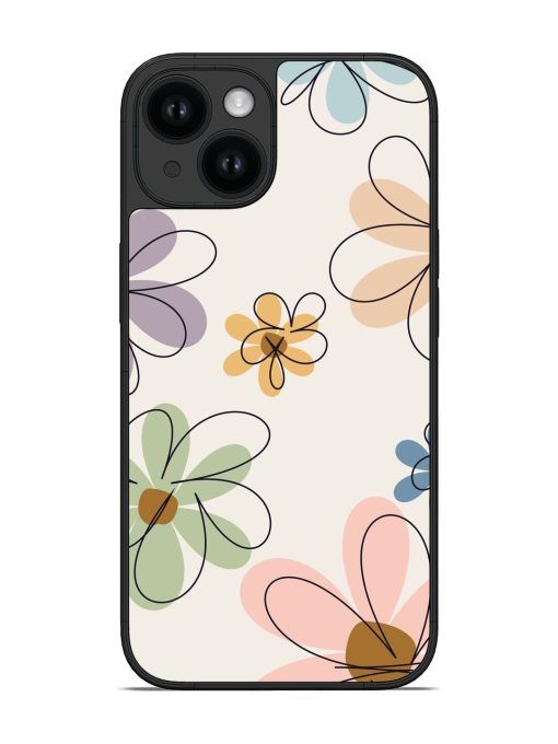 Elegant Floral Pattern Glossy Soft Edge Case