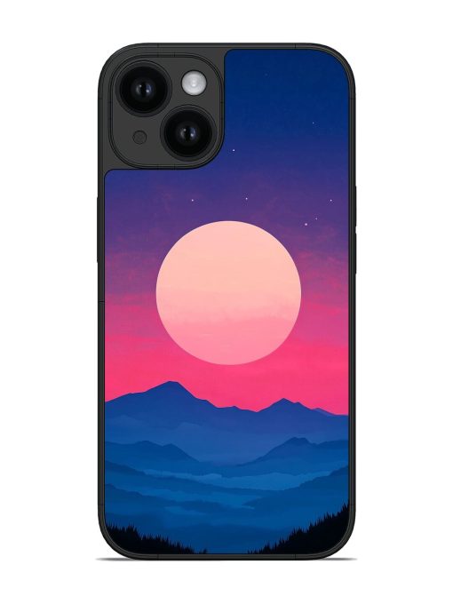 Pink Moon Hanging Low In The Horizon Glossy Soft Edge Case