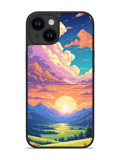 Sunset Over A Landscape Glossy Soft Edge Case