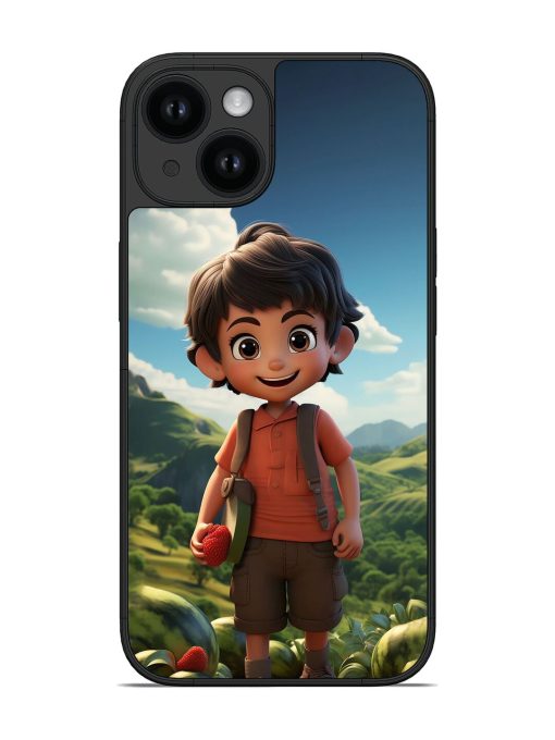 Cute Boy 3D Cartoon Glossy Soft Edge Case