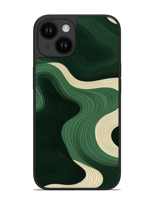 Green Wavy Lines Glossy Soft Edge Case