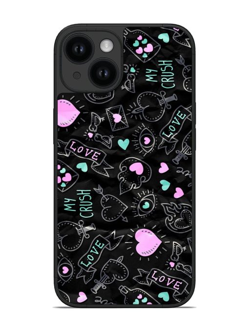 Love Pattern Glossy Soft Edge Case