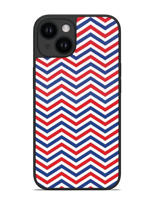 Red Blue Zigzag Pattern Glossy Soft Edge Case