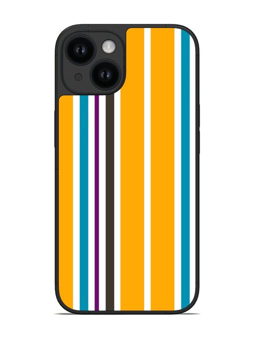 Vertical Stripes Retro Color Glossy Soft Edge Case