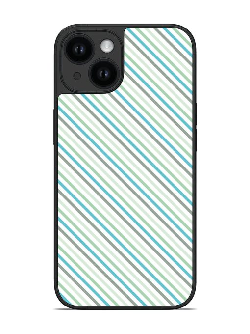 Green Blue Line Glossy Soft Edge Case