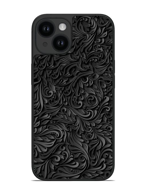 Black Wooden Engraved Glossy Soft Edge Case