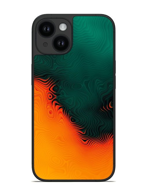 Orange Green Abstract Glossy Soft Edge Case