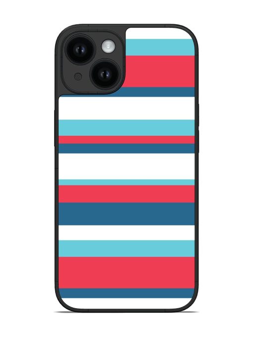 Pink Blue Stripe Glossy Soft Edge Case