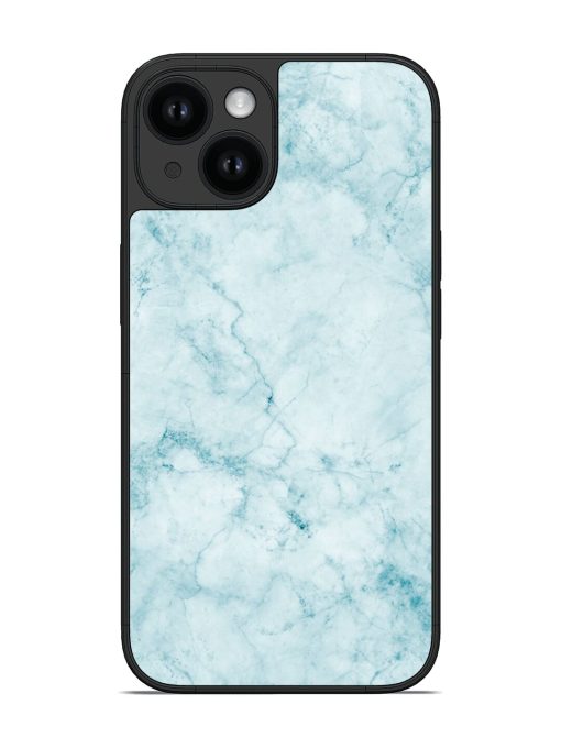 Blue Liquid Marble Texture Glossy Soft Edge Case