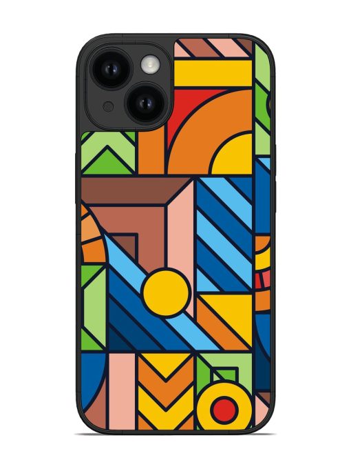 Colorful Geometric Glossy Soft Edge Case