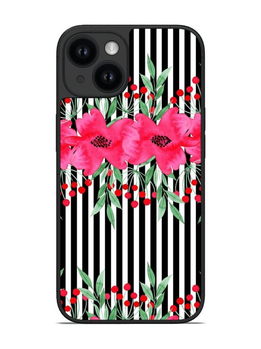 Flower Stripe Glossy Soft Edge Case