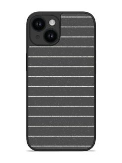 Grey White Lines Pattern Glossy Soft Edge Case