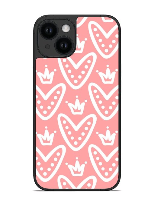 Cute Hearts Crowns Glossy Soft Edge Case