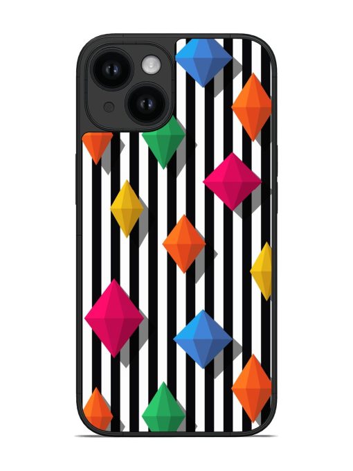 Multicolor Diamonds Gems Glossy Soft Edge Case