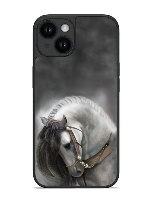 Painted White Horse Glossy Soft Edge Case