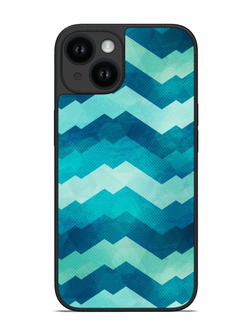 Abstract Marine Zigzag Glossy Soft Edge Case