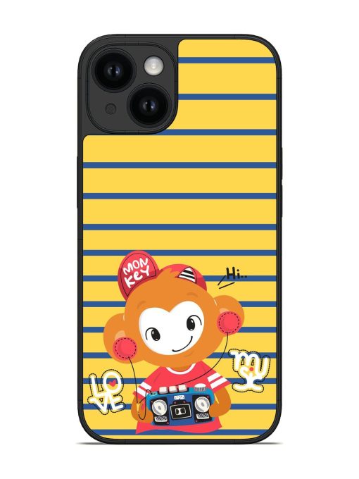 Cute Cartoon Monkey Glossy Soft Edge Case