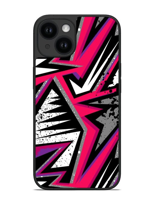 Grunge Geometric Pattern Glossy Soft Edge Case