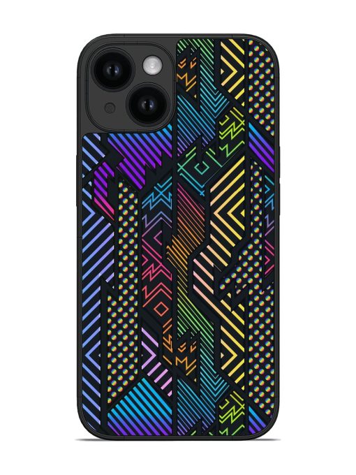 Neon Color Geometric Glossy Soft Edge Case