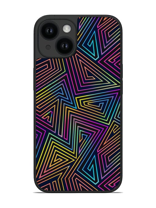 Neon Lines Geometric Glossy Soft Edge Case